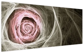 Obraz - Abstraktné ruže svetlo ružová (120x50 cm)