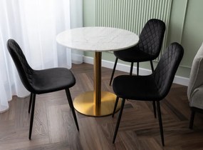 Jedálenská stolička ORLANDO zamatová, čierna