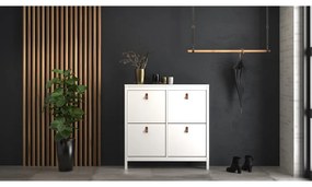 Biela výklopná skrinka na topánky Madrid – Tvilum