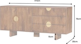 Dizajnová komoda Opaline 177 cm hnedé mango