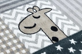 Koberec FUN Pets - zvieratá sivý