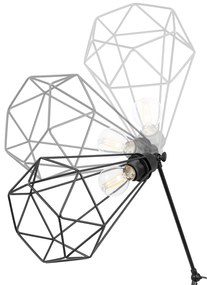 Toolight - Podlahová lampa Reno 1xE27 60W 300216 Diament, čierna, OSW-06963