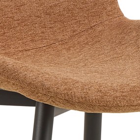 FIORA Terakota (tkanina Apia 272)/čierny rám - MODERNÁ ČALÚNENÁ STOLIČKA DO OBÝVAČKY/ JEDÁLNE LOFT