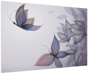 Obraz - Kreslené motýle (90x60 cm)