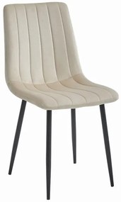 Set štyroch jedálenských stoličiek LAVA zamatové béžové (4 ks)