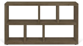 Hnedá knižnica v dekore orecha 150x83 cm Berlin – TemaHome