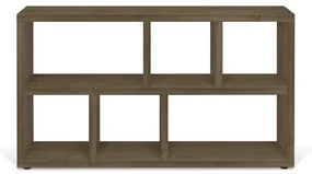 Hnedá knižnica v dekore orecha 150x83 cm Berlin – TemaHome