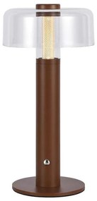 LED Stmievateľná dobíjacia stolná lampa LED/1W/5V 3000K 1800 mAh hnedá