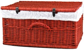 Kufor prútený červený Putnik V.š. 62 x hl. 45 x v. 33(cm)