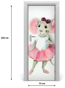 Samolepiace fototapety na dvere myš balet 75x205 cm