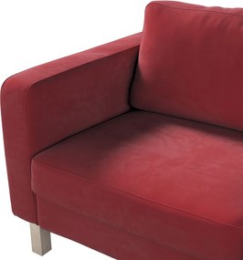 Poťah na sedačku Karlstad (nerozkladací, 2-miestny, krátky) farba produktu červená látka lesklá, zamatová