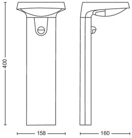 Philips - LED Solárna lampa so senzorom TYLA LED/1,2W/4V 3000K IP44