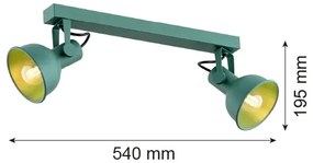 Argon 7174 - Bodové svietidlo LENORA 2xE14/7W/230V zelená