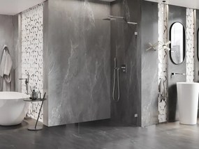Mexen Lunar L, sprchová stena pravá 50 x 200 cm, 8mm číre sklo, oceľový profil, 830L-050-000-97-00-P