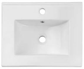 COMAD UM-2050RB DANCE 50 - Zapustené keramické umývadlo 52x40 cm, lesklá biela