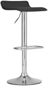 Barová stolička Dyn - podnož chróm - Čierna