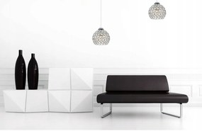 Závesné svietidlo Crystal Spider, 2x strieborné krištáľové tienidlo, (chrómové uchytenie), w