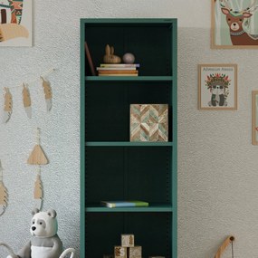 Knižnica do obývačky MARIO, 500 x 1800 x 350 mm, Modern: morská farba