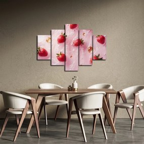 Obraz - Jahody v bublinách (150x105 cm)
