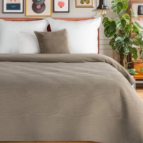 Dekorstudio Prehoz na posteľ VELVET2 v béžovej farbe Rozmer prehozu (šírka x dĺžka): 170x210cm