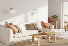 Nástenné svietidlo Florence 2, 1x biele sklenené tienidlo, be/g