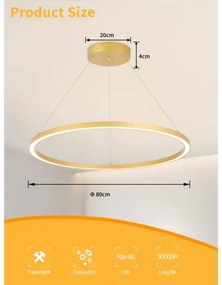 Immax NEO 07159-G80 - LED Stmievateľný luster FINO LED/60W/230V Tuya zlatá + DO