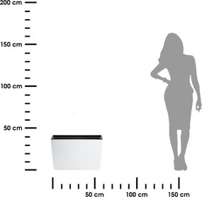 PLASTOVÝ KVETINÁČ BLOOM RIFLO 36X56X20 CM BIELA