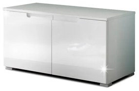 Botník (skrinka na topánky) Space - biely vysoký lesk