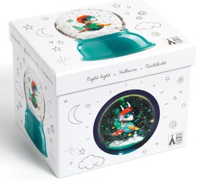 Nočné svetlo v snehovej guli - Lietadlo