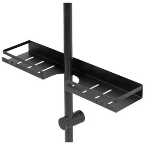 Čierna samodržiaca kúpeľňová polička z nerezovej ocele Altarella - Wenko