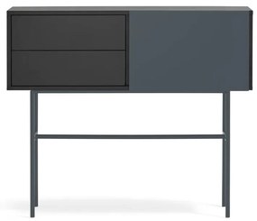 Čierno-antracitový konzolový stolík 35x110 cm Nube – Teulat