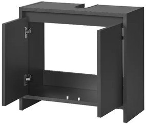 Livarno home Skrinka pod umývadlo Oslo s 2 dvierkami, antracitová  (100391336)