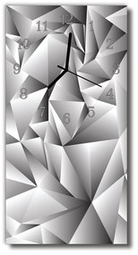 Sklenené hodiny vertikálne Umenie 3d šedé grafiky 30x60 cm