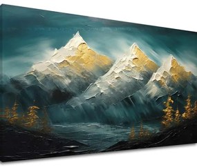 Moderný nástenný dekor Horizont zlatej harmónie - PREMIUM ART 40x60 cm