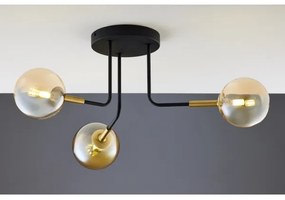 Jupiter 2037 - Luster na tyči BURANO 3xG9/10W/230V čierna/zlatá/béžová
