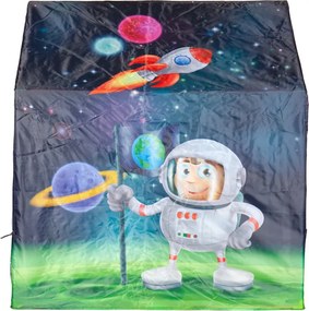 Detský hrací stan IPLAY – domček s vesmírnym motívom, farebný (95×72×102 cm)