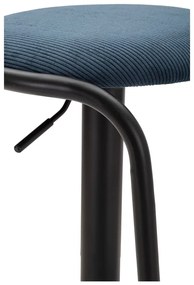Čalúnená barová stolička s nastaviteľnou výškou v petrolejovej farbe/čierna (výška sedadla 61 cm) Destiny – Mauro Ferretti