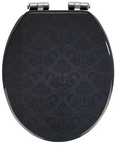 WENKO 22977100-Toaletné sedátko BELLEVUE 35,5x42,5 cm antracit/strieborné