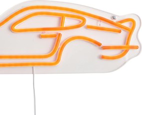 Neónové nástenné svietidlo oranžové vrátane LED - Auto