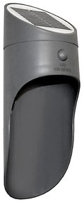 LED Solárne nástenné svietidlo so senzorom PALESA LED/1W/3,7V IP65 1800 mAh šedá