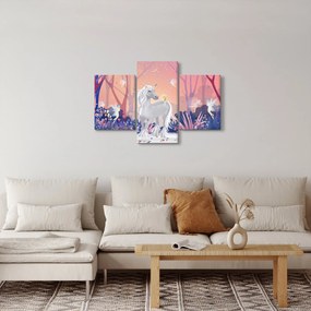 Obraz - Jednorožec v magickom lese (90x60 cm)
