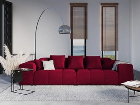Červený zamatový modul pohovky Rome Velvet - Cosmopolitan Design