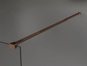 Mexen Kioto, sprchová zástena 55x200 cm, 8mm číre sklo, profil ružové zlato, 800-055-101-60-00