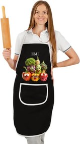 Kuchynská zástera Freshy EMI, čierna