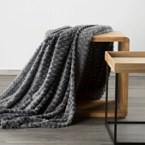 Hrubá deka sivej farby s moderným vzorom Šírka: 150 cm | Dĺžka: 200 cm