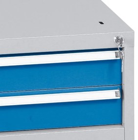 Závesný dielenský box na náradie k pracovným stolom do dielne WL/BL, 2 zásuvky, 565 x 580 x 280 mm