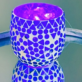 Mosaic LED lamp - svietnik polodrahokam Ametyst KEG STARS