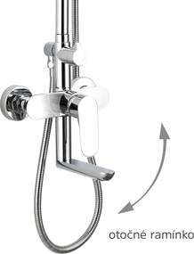 Mereo Mereo, Vaňová batéria s hlavovou hranatou sprchou, sivá, MER-CBE60101SBE