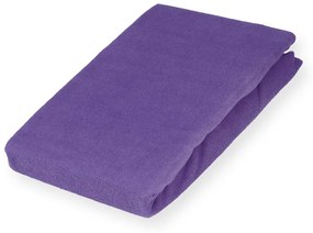 Detské froté napínacie prestieradlo do postieľky FR-013 Fialové 60 x 120 x 10 cm - do postieľky