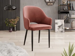 Čalúnená jedálenská stolička Dazja, Dostupné poťahy: Magic Velvet 2219, Farby: čierna